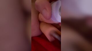 Rafou tests two anal dildos in her little ass