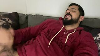 Smoking, High on, jerking off until cumming, Rodrik having fun alone - 1 image