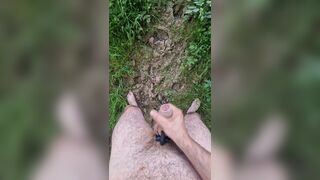 Leaving Clothes Behind To Cum In A Field - 11 image