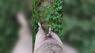 Leaving Clothes Behind To Cum In A Field - 6 image