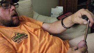 Sounding my cock till I cum with 9-10mm rod - 13 image