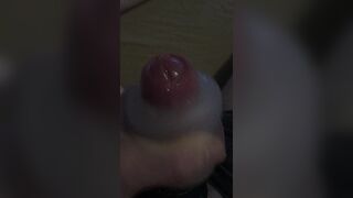 Masturbating With Bound Balls Cockrings And Cock Stroker Toy - 4 image