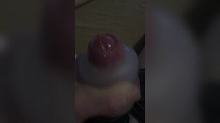 Masturbating With Bound Balls Cockrings And Cock Stroker Toy