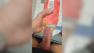 xTreme Bottle fucking with cum in water - 3 image