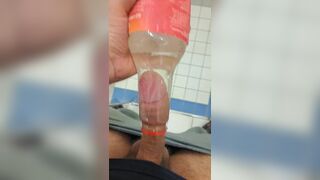 xTreme Bottle fucking with cum in water - 4 image