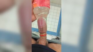 xTreme Bottle fucking with cum in water - 7 image