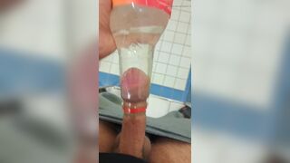 xTreme Bottle fucking with cum in water - 8 image