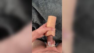 Amateur POV chastity cage sex toy anal cumshot - 10 image