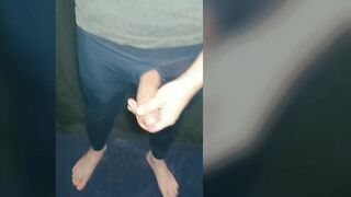 sportsman got excited and decided to masturbate the dick in the sports locker room