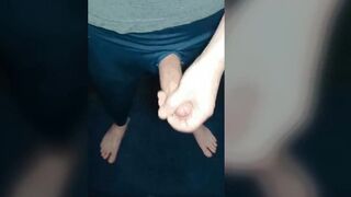 sportsman got excited and decided to masturbate the dick in the sports locker room