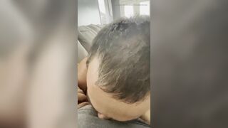 Hungry cock sucker tasting my cum - 8 image