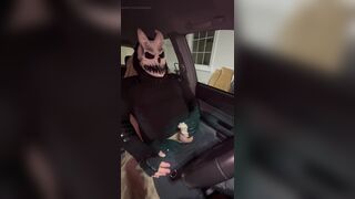 taking a major risk and using my car for a toilet, and cum all over myself