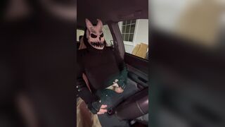 taking a major risk and using my car for a toilet, and cum all over myself