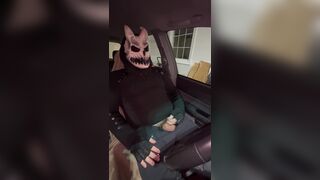 taking a major risk and using my car for a toilet, and cum all over myself