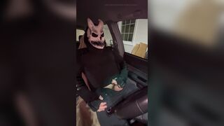 taking a major risk and using my car for a toilet, and cum all over myself