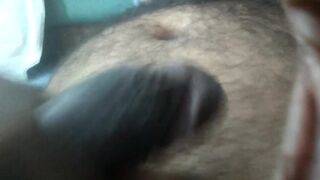 In the night bed on nipple and dick play