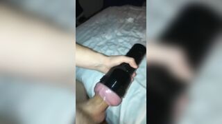 Turkish Man Fuck and Cum Flashlight Pussy - 4 image