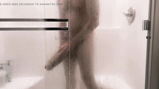 Playing with my Monster Cock in the Shower - 10 image