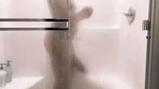 Playing with my Monster Cock in the Shower - 2 image