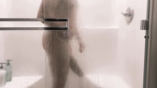 Playing with my Monster Cock in the Shower - 3 image