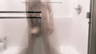 Playing with my Monster Cock in the Shower - 9 image