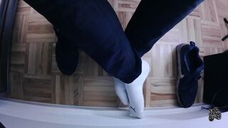 Filmed under the desk