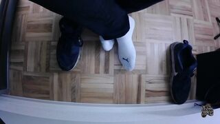 Filmed under the desk