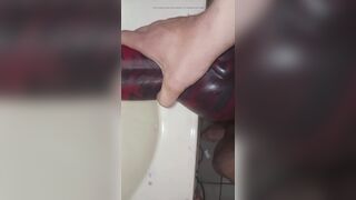 Hung guy fucking and cumming in fleshlight - 9 image