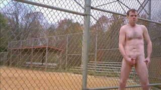 Risky Public Jacking Off In Open Baseball Area October 2011 - 10 image