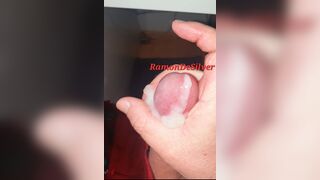 Corporalist Ramon jerks off in a hot red silk kimono, take up with the tongue the milk!