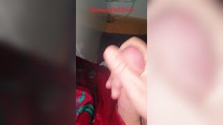 Corporalist Ramon jerks off in a hot red silk kimono, take up with the tongue the milk!