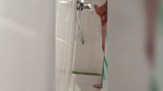 Pleasure in the shower on vacation