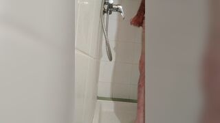 Pleasure in the shower on vacation