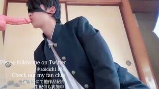 [BL] When I called my valuable ally Yankee high school student and showed him a large cock in front of m - 1 image