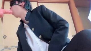 [BL] When I called my valuable ally Yankee high school student and showed him a large cock in front of m - 9 image