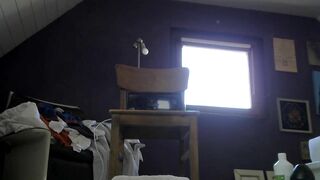 Huge blue plug sliding in easily