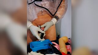 Medical latex gloves masturbation sounding chastity