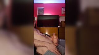 Large ejaculation jerking off my uncut dick thinking of having a inexperienceder dad - 7 image