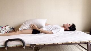 Immoral Japanese chaps rubbing their cocks on the ottoman. - 12 image