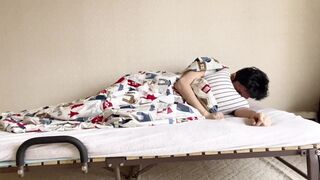 Immoral Japanese chaps rubbing their cocks on the ottoman. - 3 image