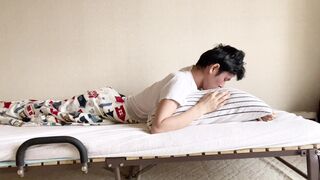 Immoral Japanese chaps rubbing their cocks on the ottoman. - 8 image