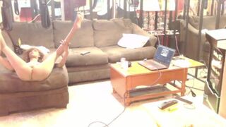 COCK RESTRAINED AND BACKDOOR OPENED WIDE WITH TAPE DURING THE TIME THAT CUMMING