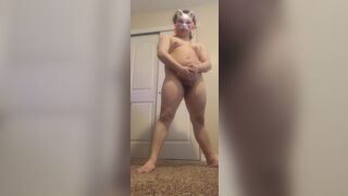 Kitsune Short femboy rubbing lotion all over body whilst parents are home!