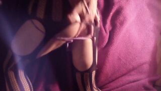 Purple belt with fishnet bodysuit fleshlight fuck XXX ejaculation xxxprecumdrip precum trickling - 14 image