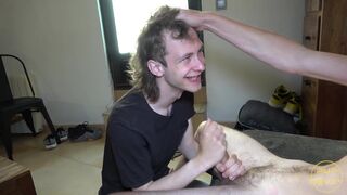 Faggot Davey acquires deepthroated by hung pizza lad - 4 image