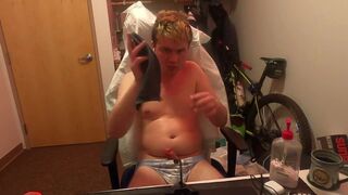 Cumming and than licking it