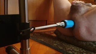 Femboy with fuck machine masturbation dildo - 15 image