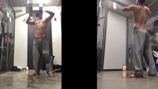 Butt filled with buttplugs in public, pissing and cumming - 3 image