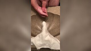 Using lotion to masterbate, look at that thick load at the end ! - 3 image