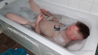 Ginger wanks in bathroom